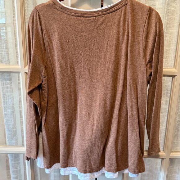 J. Jill Long Sleeve Layered Tee - Picture 2 of 4